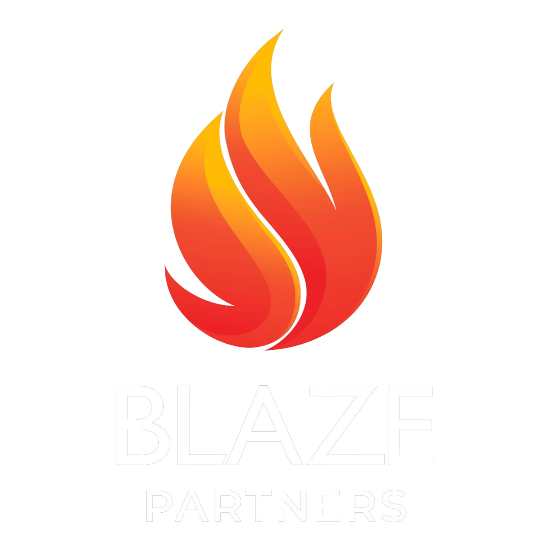 Blaze Partners White logo